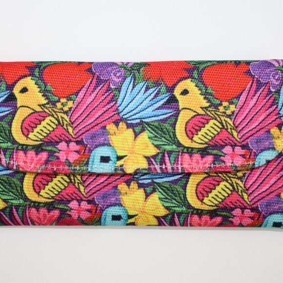 Super Cute NEW Parrot bird Wallet made in Mexico Fabric synthetic Bright… - Picture 2 of 5